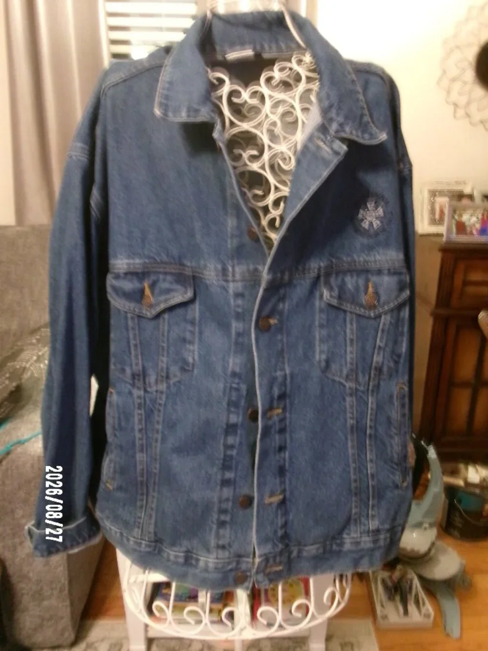 VTG International Cinematographers Guild Union Line Blue Jacket Movie Union 2XL